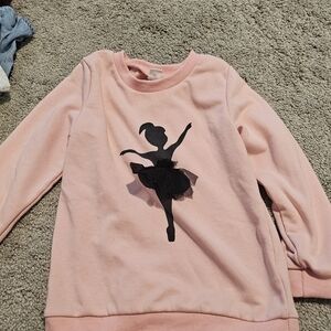 Pink Ballet Silhouette Sweatshirt